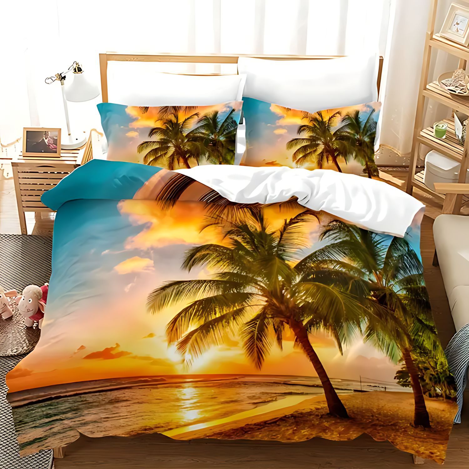 TEMU / JIT Amazonas hermosa vista de la playa impresión digital 3D suave y cómodo colchón kit para dibujar puede hacer