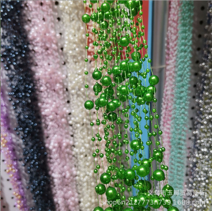 8 + 3mm hilo de pescado perlas de imitación de perlas de alambre de acrílico boda ropa de Navidad celebración de la flor LED Cadena de Luz Accesorios