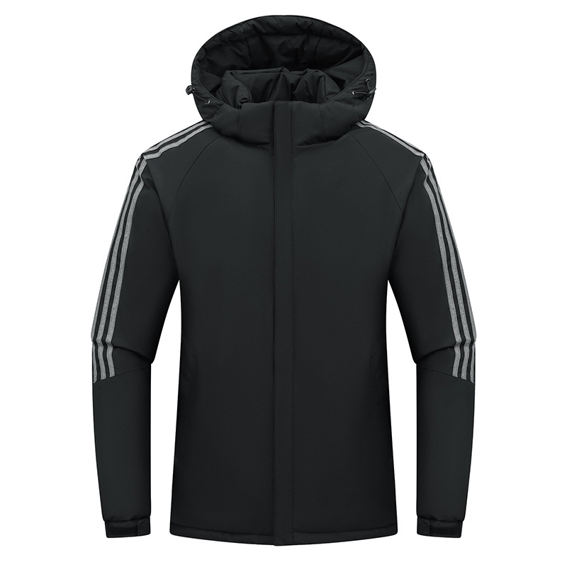 Abrigo de algodón acolchado de doble cara para hombre de invierno Sombrero desmontable Abrigo acolchado de algodón cálido engrosado Abrigo acolchado de algodón para hombre Venta directa de fábrica