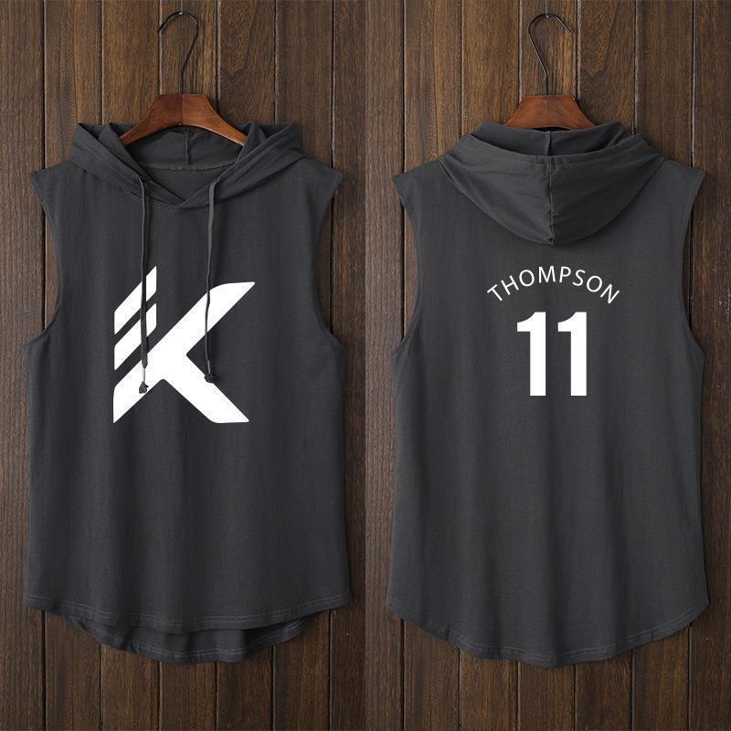 Clay Thompson Warriors No.11 Tang Shen Same Style Basketball Sports vest T-shirt Sleeveless short sleeve 12