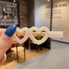 Cute brand hairgrip from pearl, retro hairpins, bangs, hair accessory, simple and elegant design, wholesale