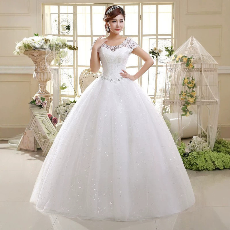 Manufacturer's New 2026 Korean-Style Slim-Fit Wedding Dress with Lace-Up Straps, Plus-Size Bridal Gown for Photo Studio Manufacturer's New 2026 Korean-Style Slim-Fit Wedding Dress with Lace-Up Straps, Plus-Size Bridal Gown for Photo Studio