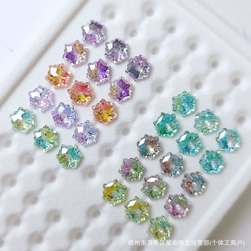 Christmas and New Year Nail Art High-Quality Snowflake Rhinestones, Pointed-Bottom Shaped Rhinestones, 3D Versatile Luxury Crystal Nail Accessories, Gemstones Christmas and New Year Nail Art High-Quality Snowflake Rhinestones, Pointed-Bottom Shaped Rhinestones, 3D Versatile Luxury Crystal Nail Accessories, Gemstones