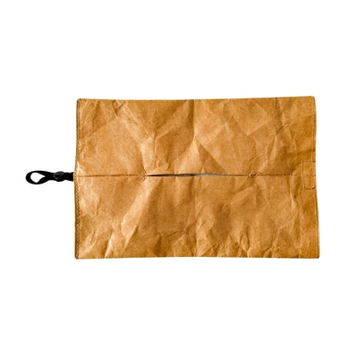 Manufacturer wholesale car tissue bag, high-end luxury hanging tissue bag, DuPont paper tissue box, waterproof for car use (Car tissue box/set) - car-mounted-tissue-bag-brown-length-26x-width-175cm
