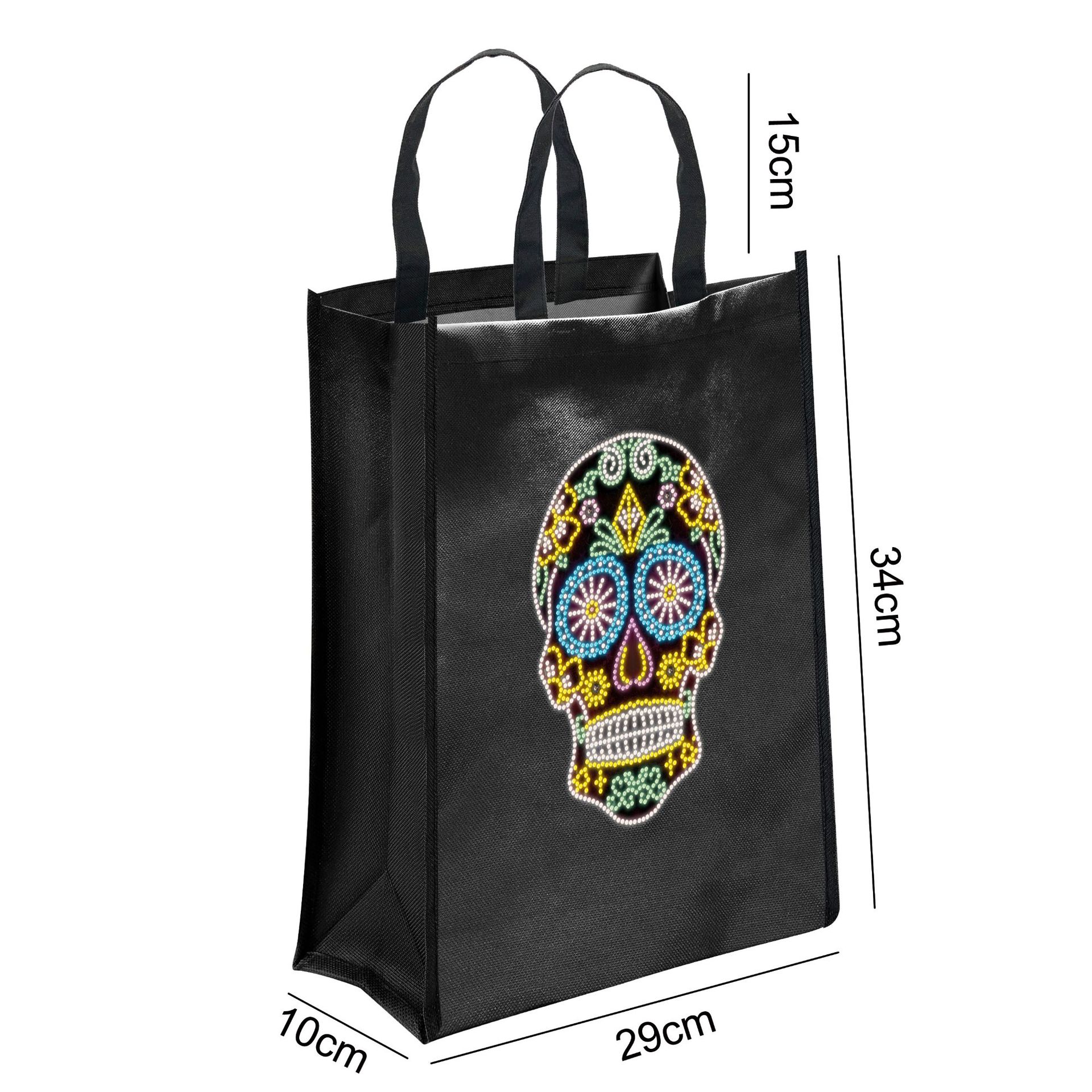 Diamante pintura perimetral DIY pintura caliente bolsa de protección del medio ambiente puntuación de perforación manual bordado cruzado Oxford tela bolsa de mano distribuible