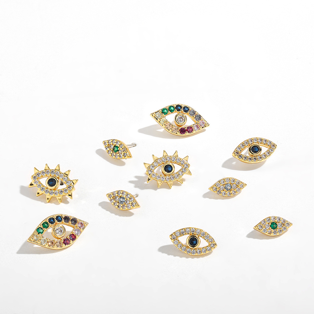 2021 Fashion New Style Ethnic Style Eyes Zircon Earrings Factory Direct Wholesale Foreign Trade Jewelry display picture 15