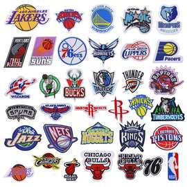 NBA篮球队标刺绣布贴服装外套装饰篮球LOGO徽章补丁贴电脑绣花章