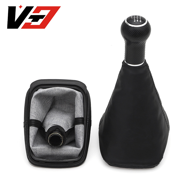 Suitable for Volkswagen Golf 4 Golf 5 Car Gear Head Black Leather Dust Cover Shift Assembly Accessories