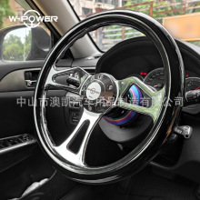 14寸北斗星桃木三菱蓝瑟改装适用五菱宏光mini桃木复古赛车方向盘