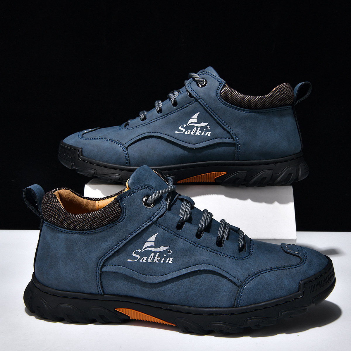 Men's Plus Size Pu Leather Casual Ankle Boots With Lace-up Design_voghion.com