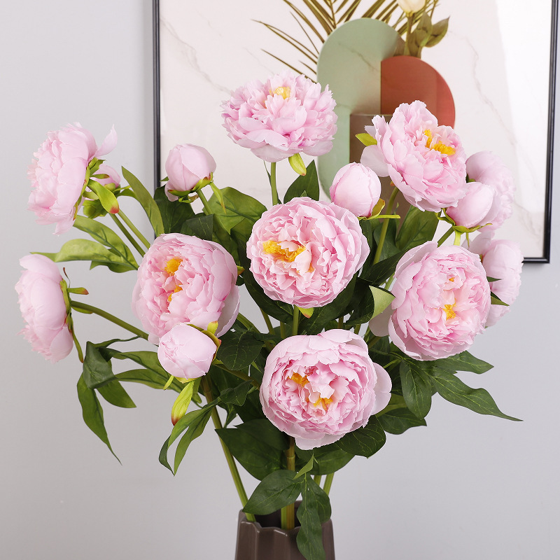 New water hibiscus artificial peony flower, home decoration peony flower, indoor decoration artificial peony flower artificial flower