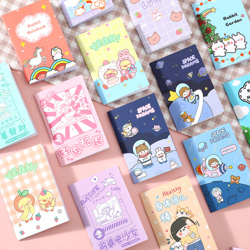 Simple cartoon notebook mini pocket notepad soft surface copy kindergarten primary school students prizes small gifts wholesale