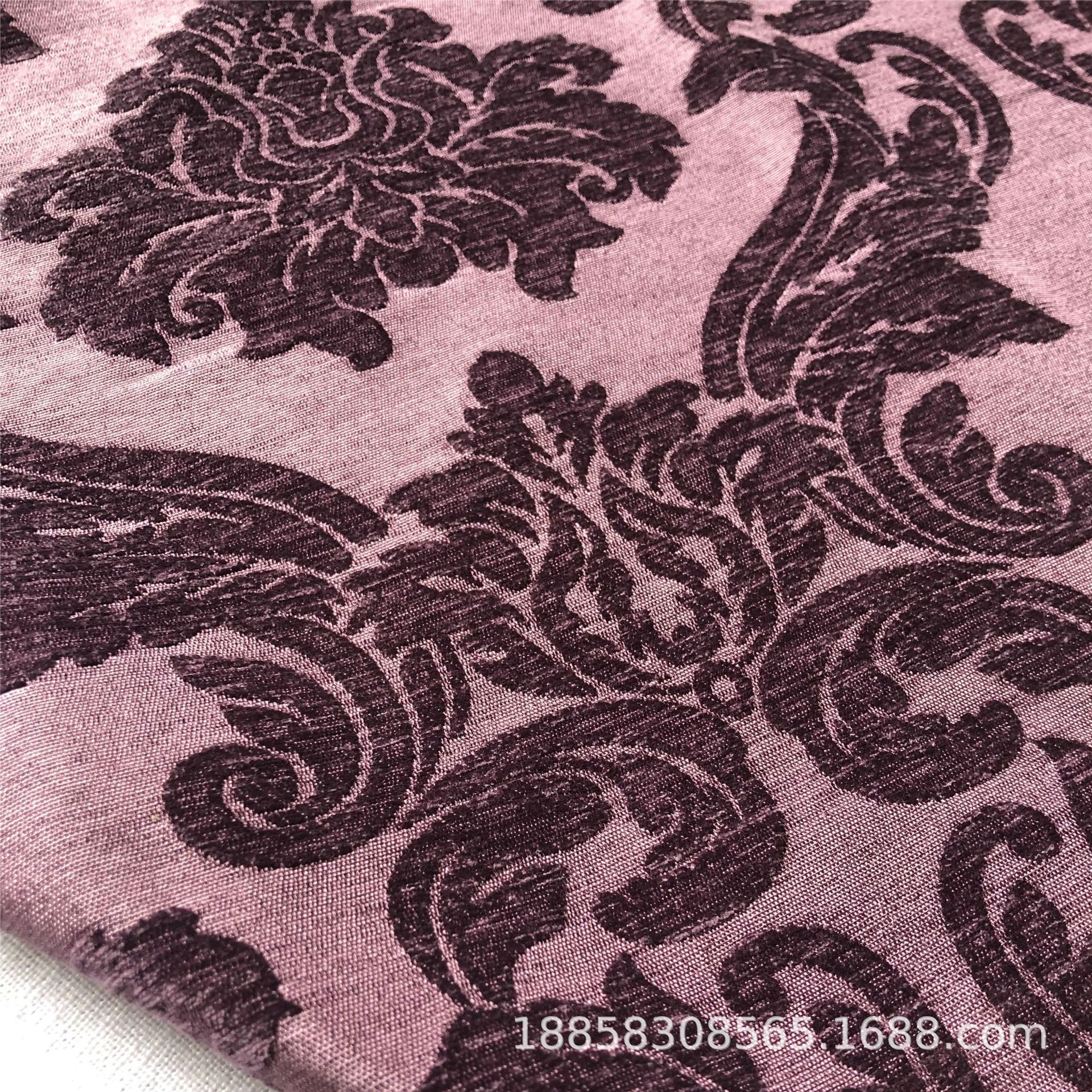 欧式雪尼尔大提花沙发布抱枕面料，AB版经典搭配加厚耐磨雪尼尔布