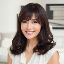 速卖通跨境假发女中长发欧美时尚长卷发化纤头套外贸货源现货批发