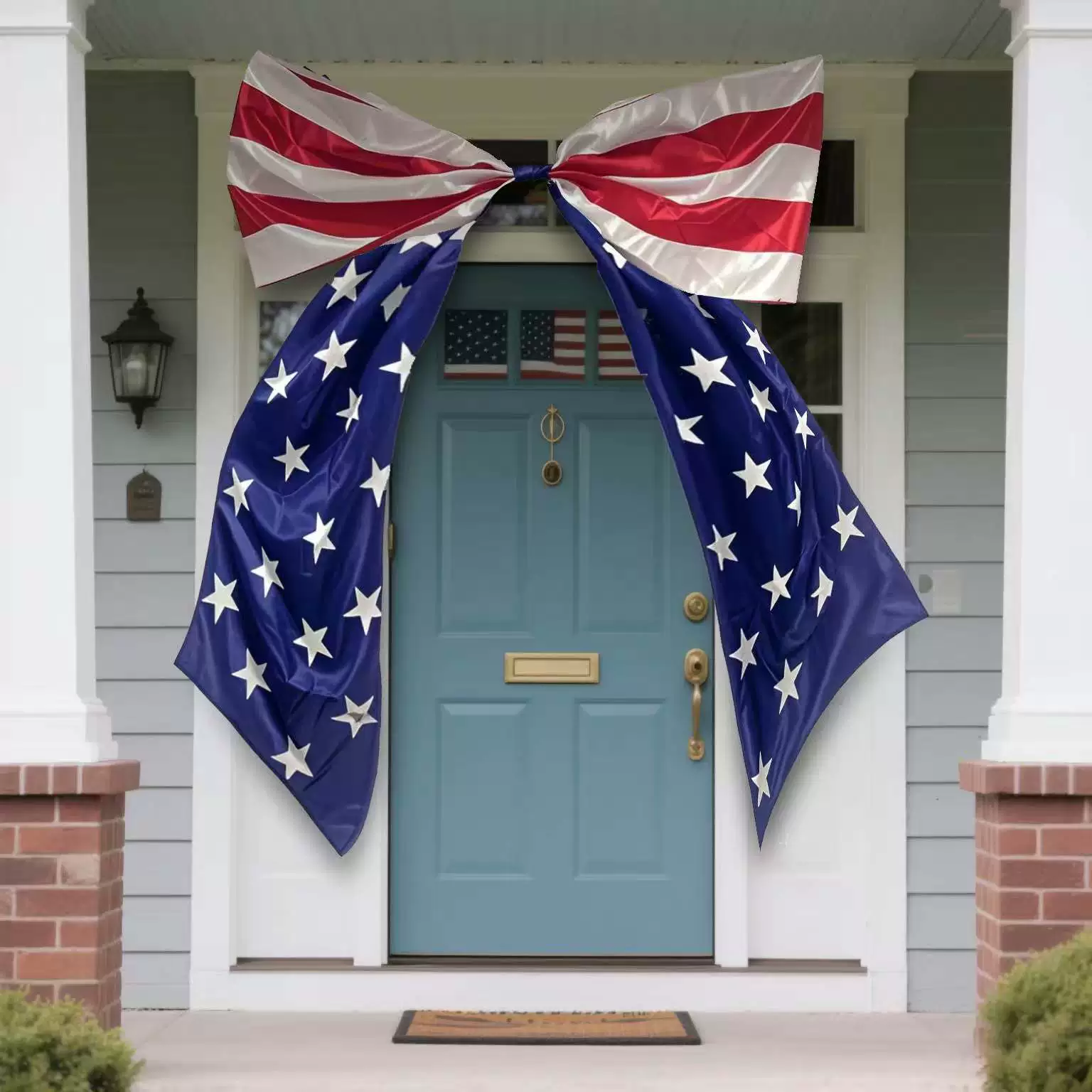 Новогоднее украшение для дома в виде большого банта в честь Дня независимости США, для вечеринки, праздничное украшение