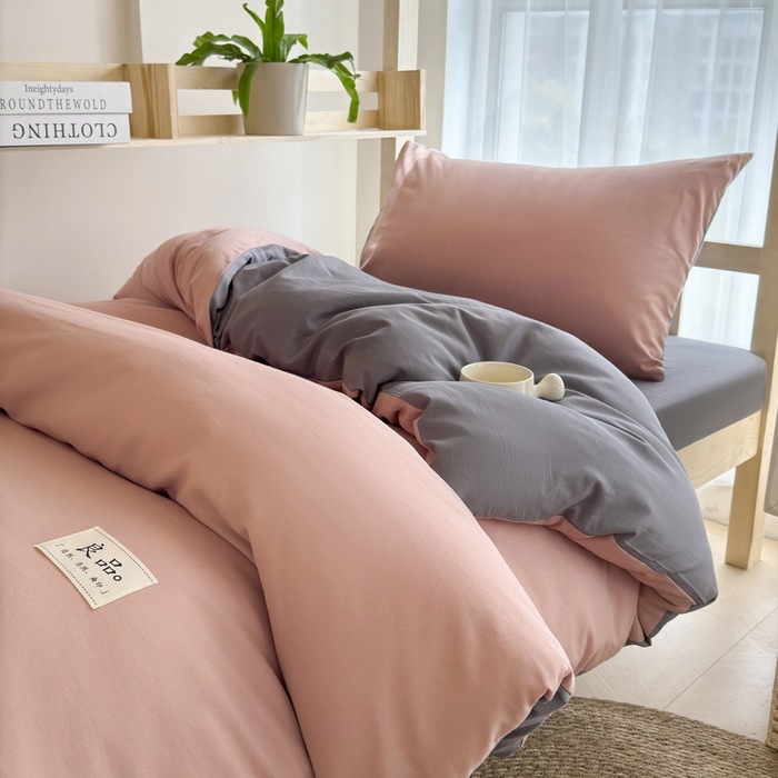 Cotton Three-Piece Student Dormitory 100 Pure Cotton Bedding Bunk Bed Bed Sheetss Quilt Cover Simple 2025 New Style