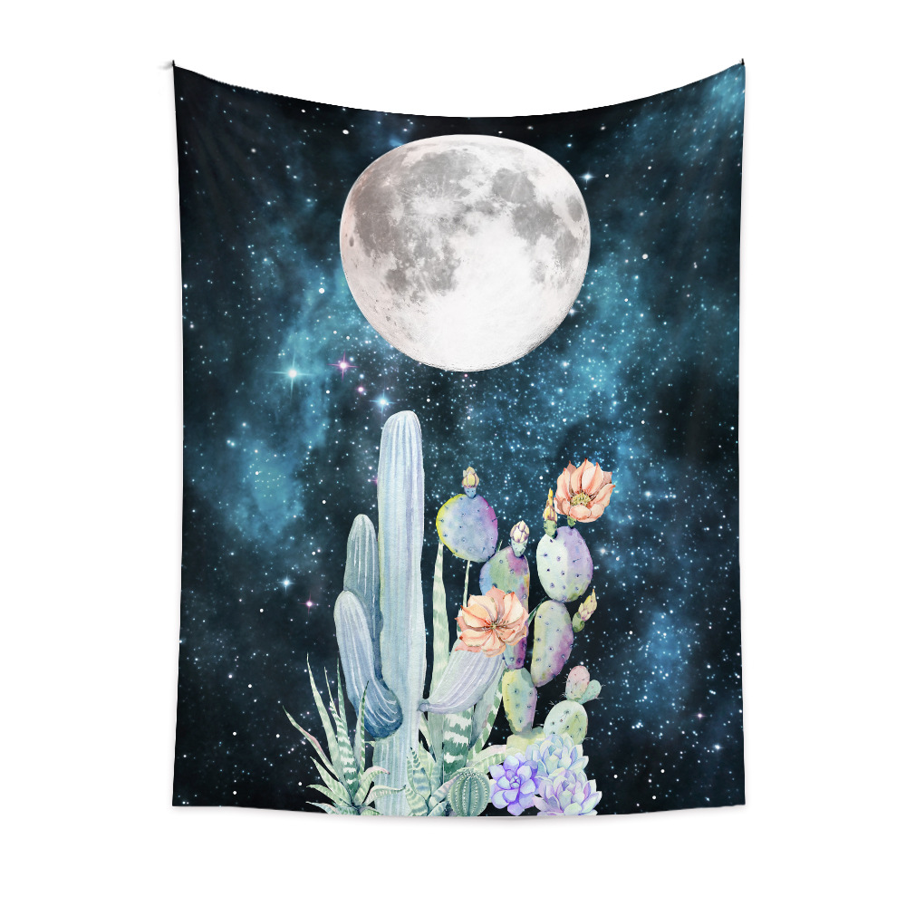 Bohemian Moon Cactus Tapestry Home Background Decoration Wholesale Nihaojewelry display picture 3