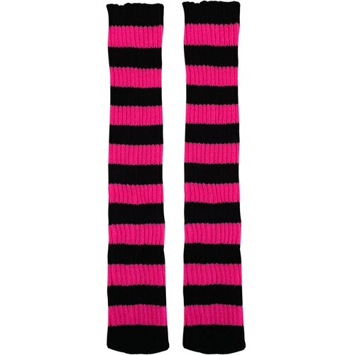 Punk hot girl black and white striped knitted socks autumn and winter warm mid-calf pile socks ysk subculture leg covers jk socks
