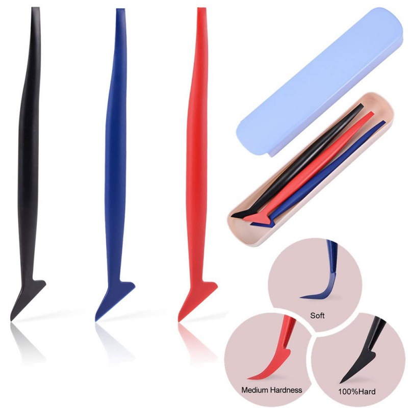 3合1微刮胶包装图形应用折边成型工具，缝隙中修插塞缝包边收边刮