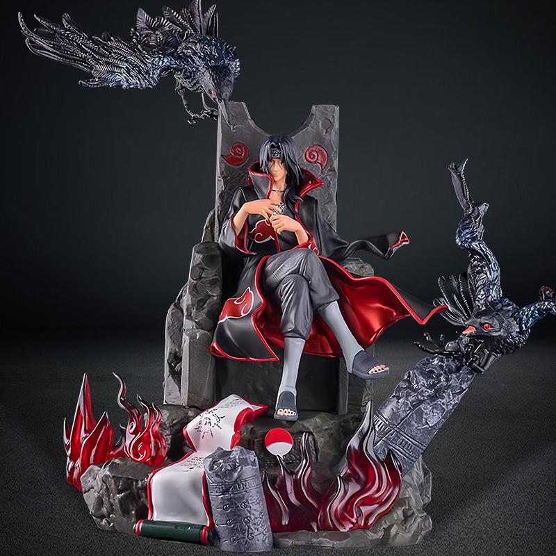 Naruto GK Oversized Throne Quoll High-quality Version Figure Uchiha Itachi Statue Ornament Hot Selling Gift Toys