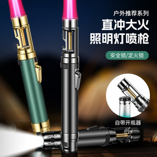 新款防风点火火焰枪雪茄打火机长手柄家用喷火器便携防风打火机-阿里巴巴