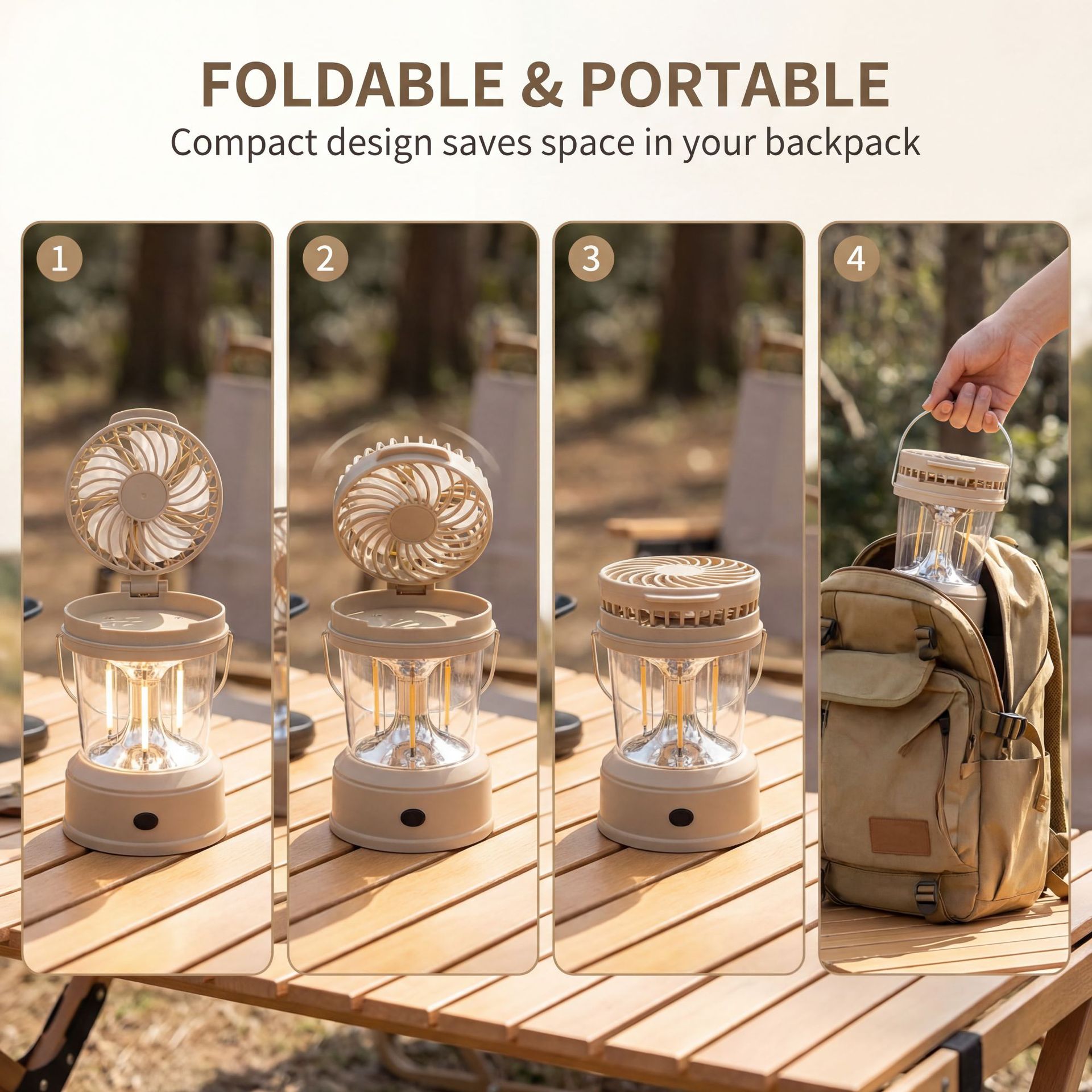Camping Lantern Fan Portable Outdoor Tent Light For Camping_voghion.com