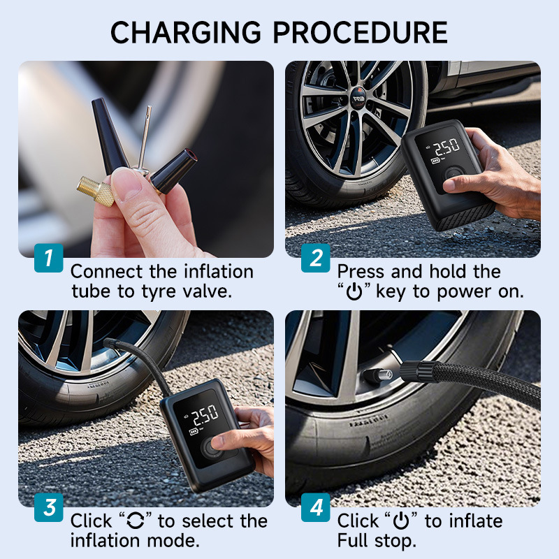 ポートウェイ車載エアポンプ自動充電停止ミニ無線スマート車載エアポンプ電動エアポンプ|undefined