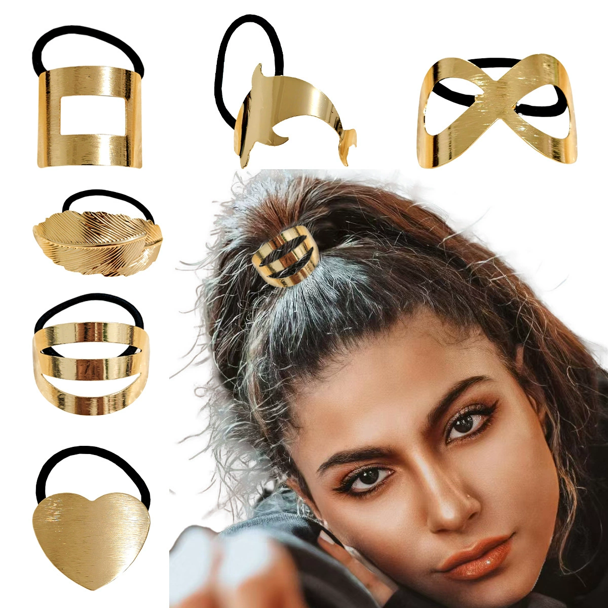(Граничная торговля), золотистый металhair аксессуар, hairgrip, европейский стиль, панк стиль, готика