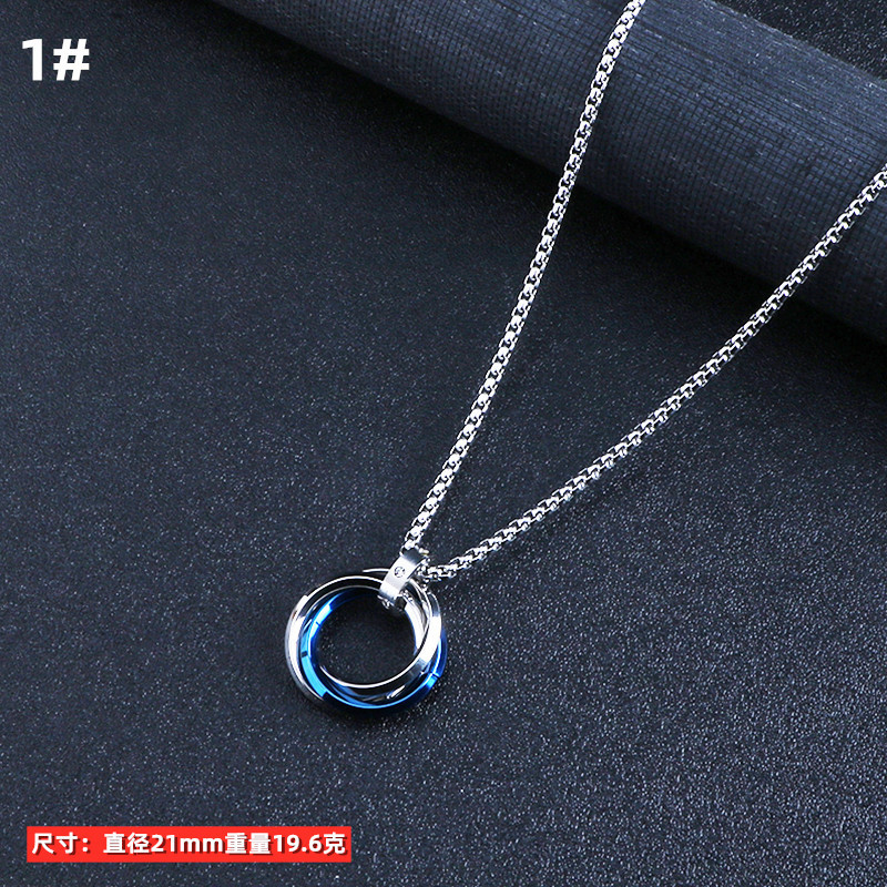 Hombres collar de titanio joyería acero aleación personalizada colgante ins hip hop calle suéter largo cadena accesorios colgantes