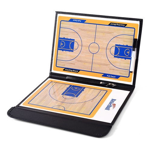 Basketball Strategy Board, Colorful 2.5 Foldable Coach Board Leather Teaching Board Magnetic with Pens Wholesale Sports Equipment