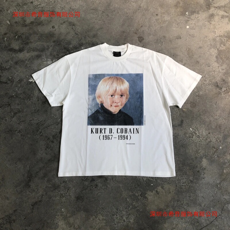 European Size Saint Michael Good Quality Streetwear Kurt Cobain Graphic Print Cotton Loose Fit European Size Saint Michael Good Quality Streetwear Kurt Cobain Graphic Print Cotton Loose Fit