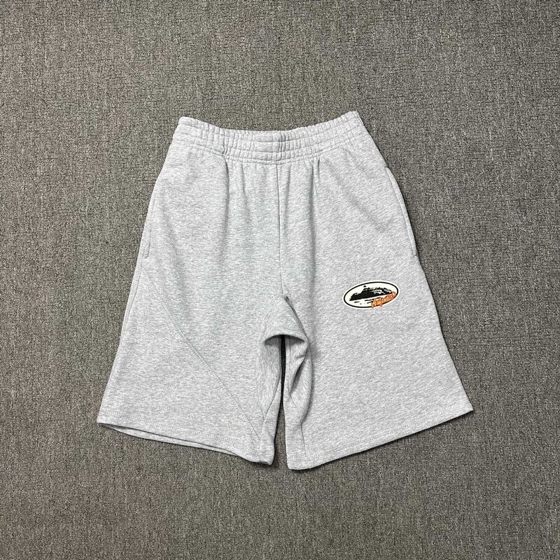 Shorts with Ship Print Trendy Hip-Hop Skateboard Casual Sweatpants Trendy Brand Black White Black Red Cotton