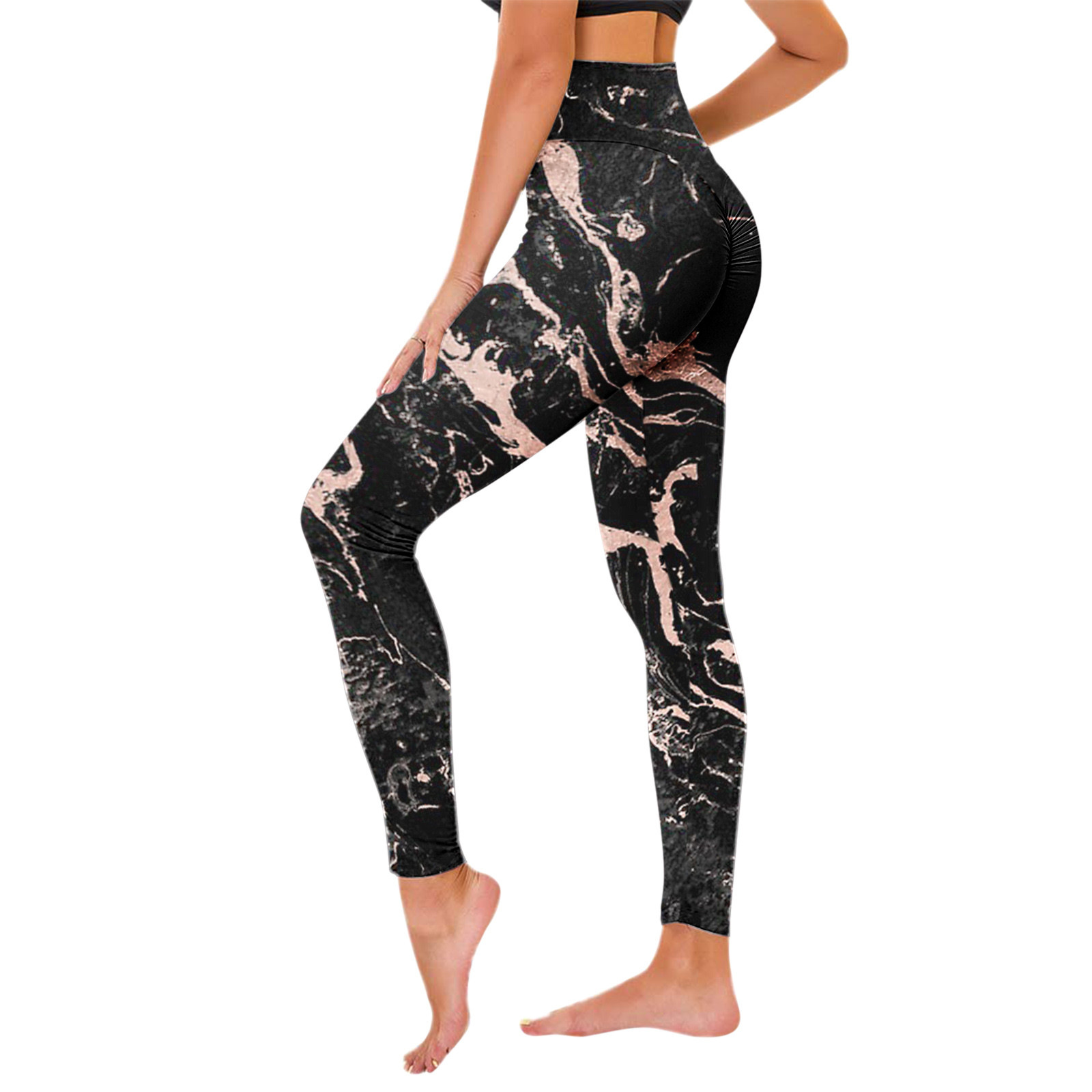 Venta al por mayor Dingzi primavera y otoño 3D impreso leggings ropa exterior de cintura alta Mujer vientre contracción cadera levantamiento deportes adelgazamiento yoga Pantalones image 40