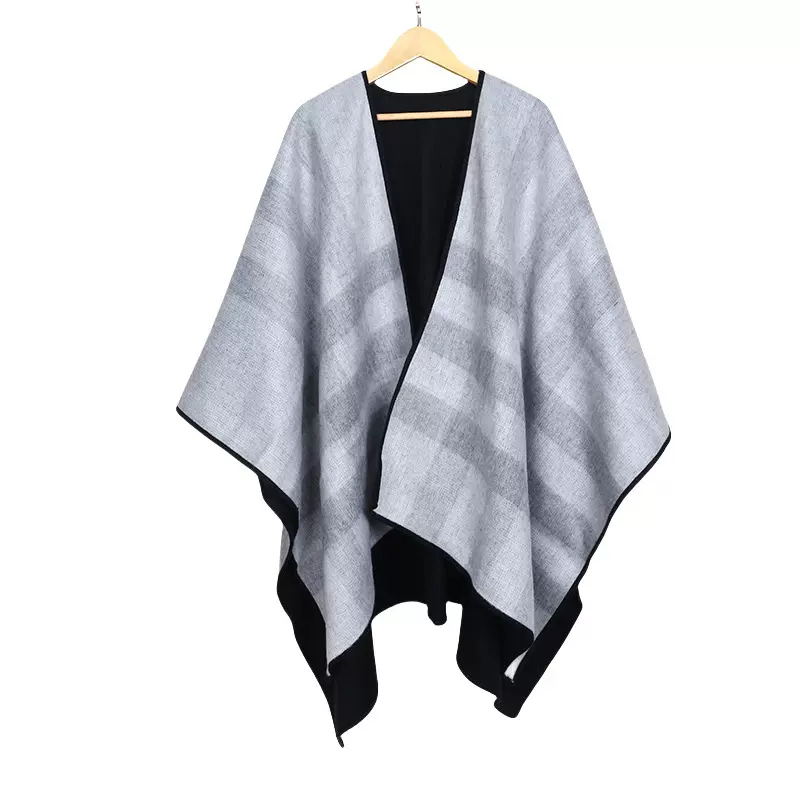 经典格子斗篷内蒙古羊绒源头工厂直发现货批发多色可选轻奢披风