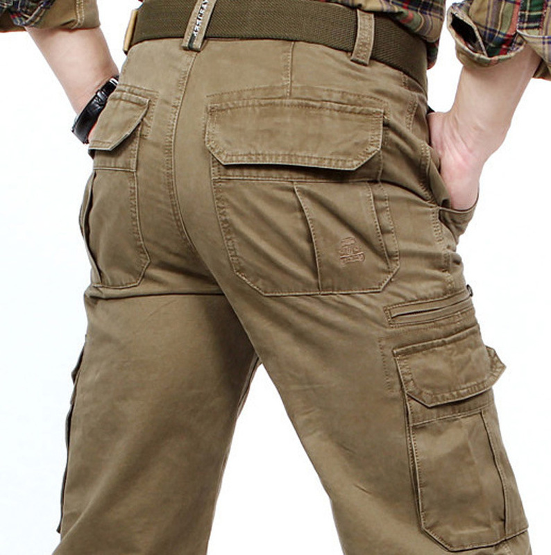 Jiyipu overalls 95 cotton men's trousers military men's extra large size loose multi-pocket casual pants 9123