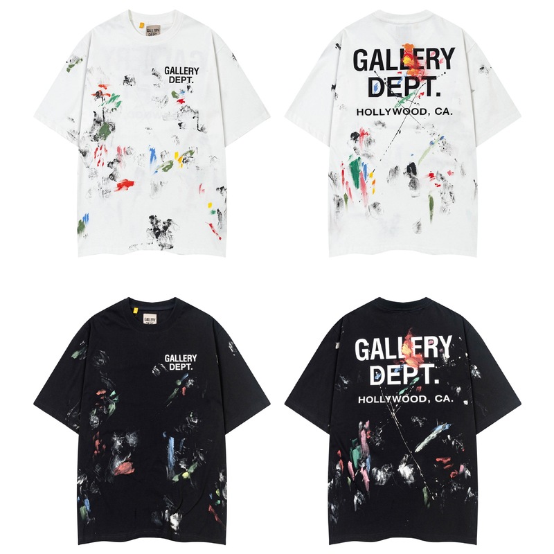 GALLERY DEPT American Style Fashion Brand 25ss Vintage Hand-painted Graffiti Casual Loose Short-sleeved T-shirt Men's High Version GALLERY DEPT American Style Fashion Brand 25ss Vintage Hand-painted Graffiti Casual Loose Short-sleeved T-shirt Men's High Version