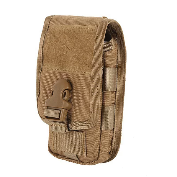 Outdoor sports double-layer mobile phone bag card bag Molle accessory hanging bag military fans camouflage multifunctional running waist bag