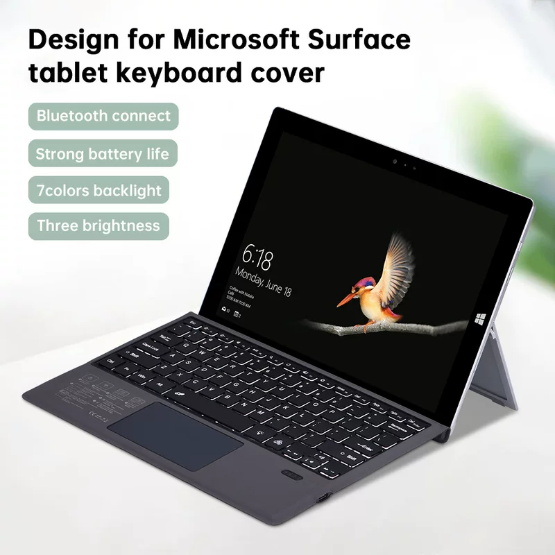 Подходит для Surface Pro8 Bluetooth клавиатура Microsoft Surface Pro4/5/6/7 магнитная клавиатурная крышка Go3