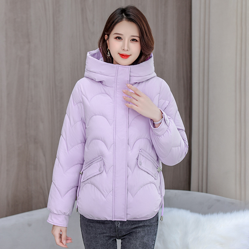 Capa de algodón de pluma para mujeres 2025 invierno nuevo algodón corto estilo coreano suelto con capuchón grueso abrigo de algodón chaqueta de moda image 10