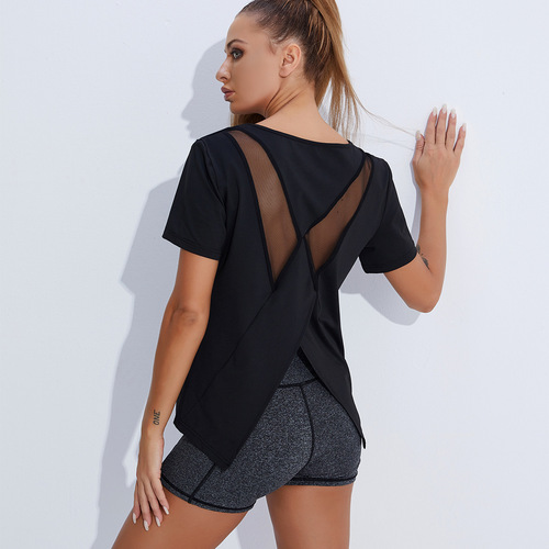  Summer Western Style Bralette Yoga Top for Women, Gym Mesh Fashion Breathable Quick-Dry Shirt