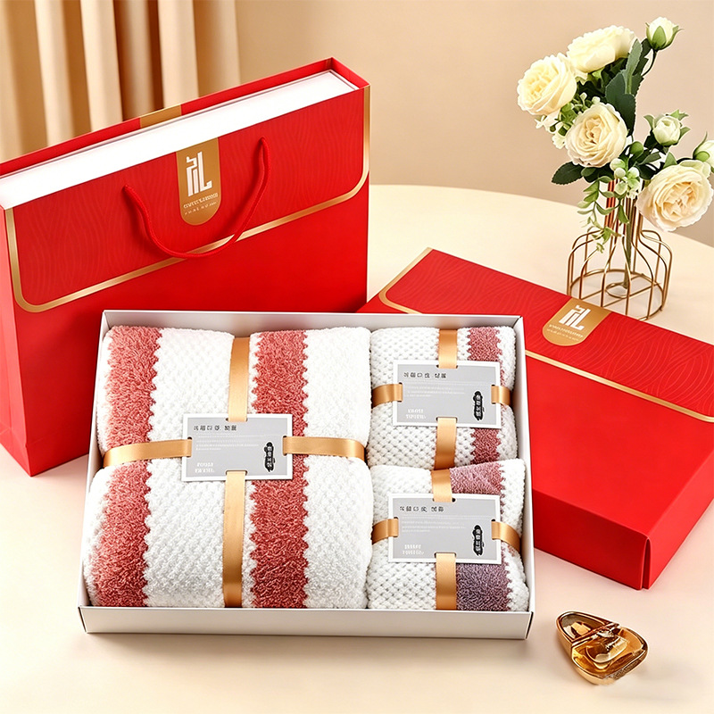Caja de toallas de coral, toallas de coral, toallas de baño, eventos comerciales, regalos de bodas, regalos de regalo al por mayor