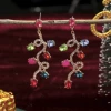 Long festive Christmas earrings