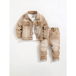 B 40882 Boys' Korean Denim Two Piece Set ��ͯ�nϵţ�Ѓɼ���