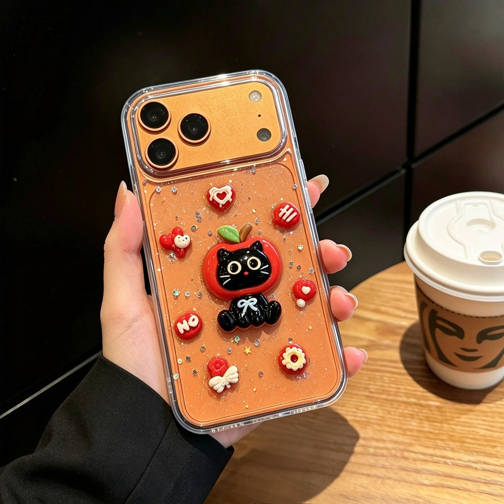 Y2K红苹果猫咪适用苹果18promax手机壳iPhone17pro可爱16/15新款X