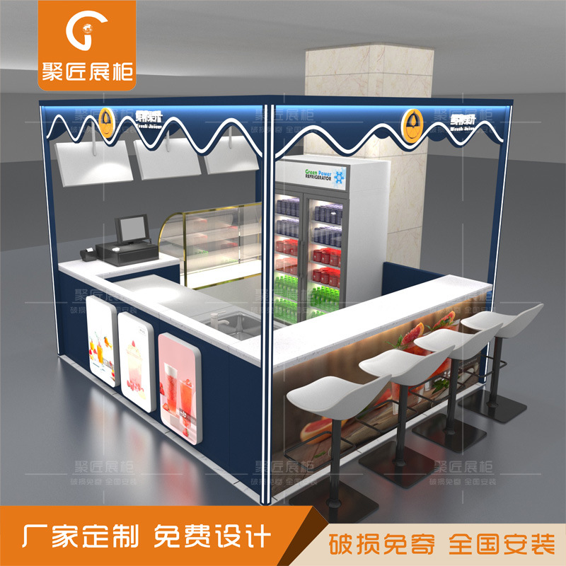 商场高端中庭设计门店蛋糕店展示柜烘焙面包糕点甜品西饼多经点位