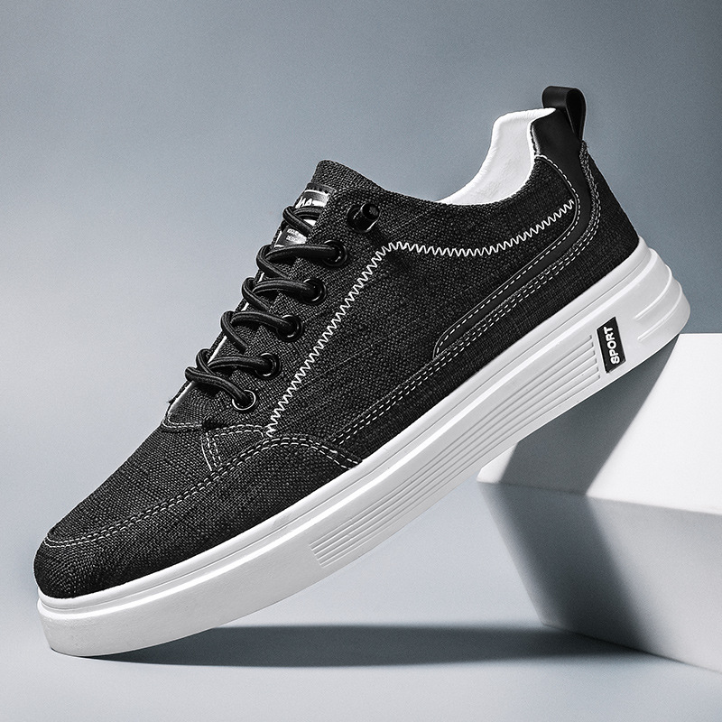 Zapatos de lona para hombres de verano 2024 nuevos zapatos de skate casuales para hombres zapatos deportivos de altura baja tendencia versátil zapatos planos