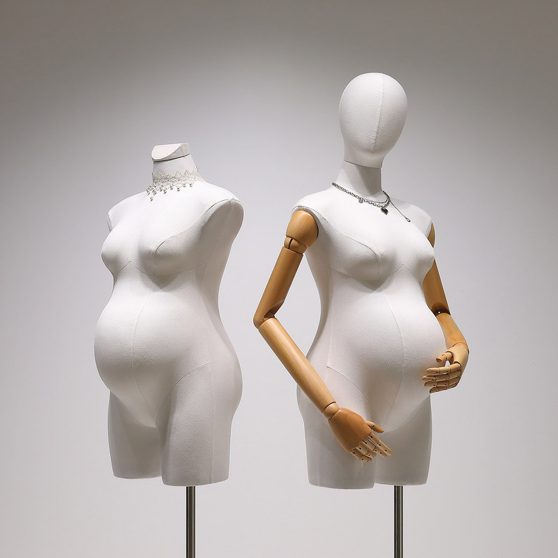 New Model of Pregnant Woman Mannequin Half-Body Female Clothing Mannequin for Maternity Wear, Large Size Display Stand for Clothing Store Window New Model of Pregnant Woman Mannequin Half-Body Female Clothing Mannequin for Maternity Wear, Large Size Display Stand for Clothing Store Window
