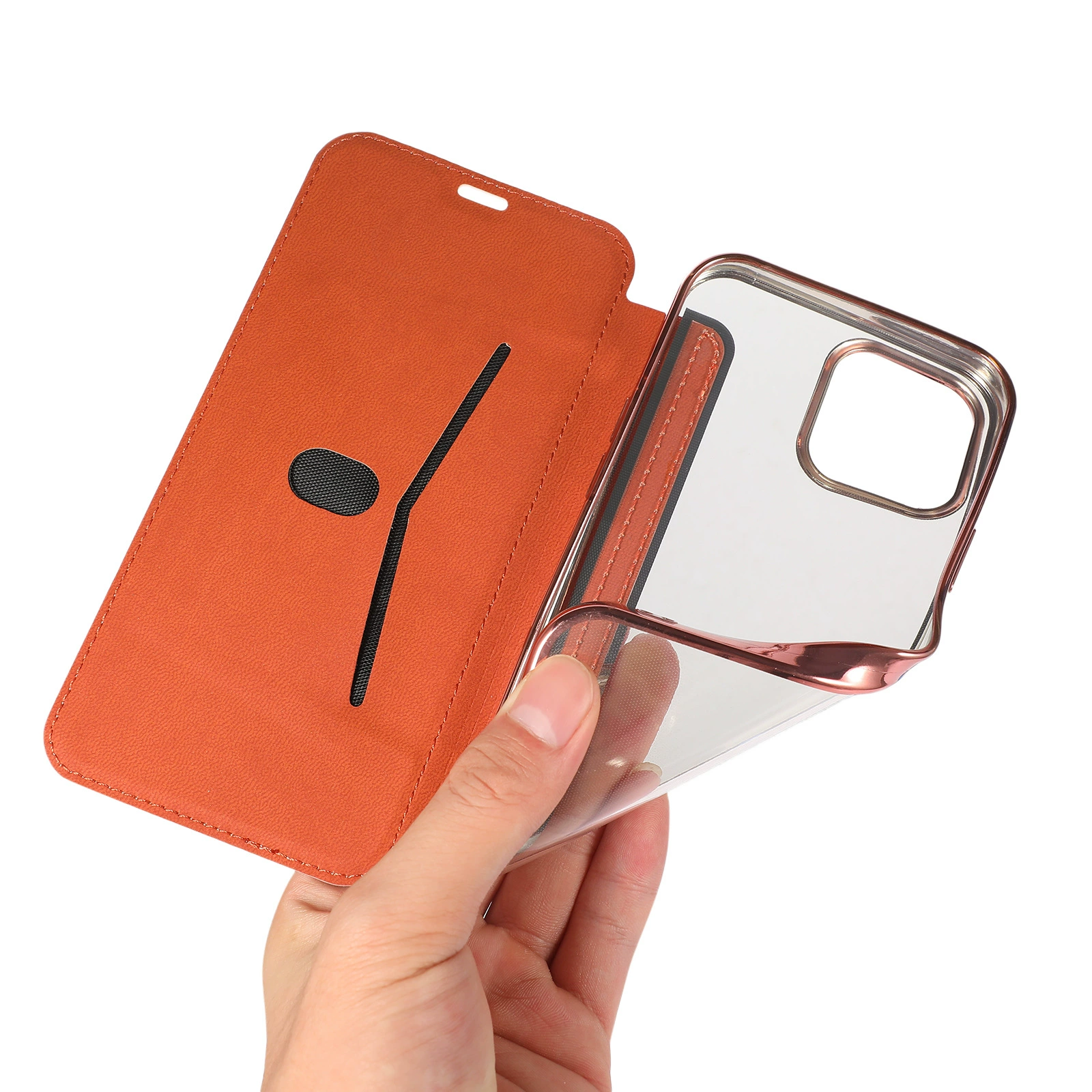 Apple, compatible folding mobile phone, iPhone 14, transparent protective case, phone case, iphone