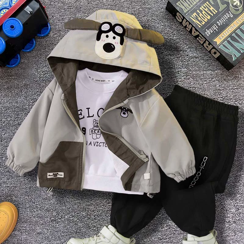 Мальчиковая верхняя одежда осень 2025 новые стильные детские весенне-осенние худи модные