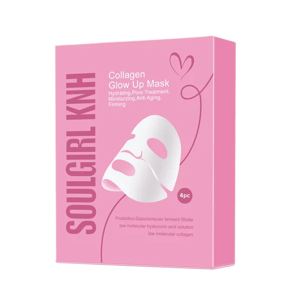Cross-Border New Product Collagen Glow up Mask 2.0 Quasi-Biological Collagen Mask Tightens the Skin